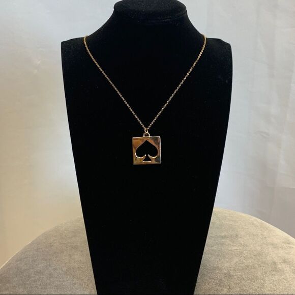 KATE Spade gold tone square spade pendant necklace - Picture 5 of 6